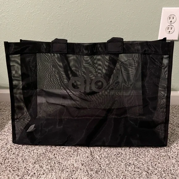 ALO Yoga | Bags | Alo Black Sheer Tote Bag | Poshmark